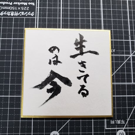 色紙に一筆書きます