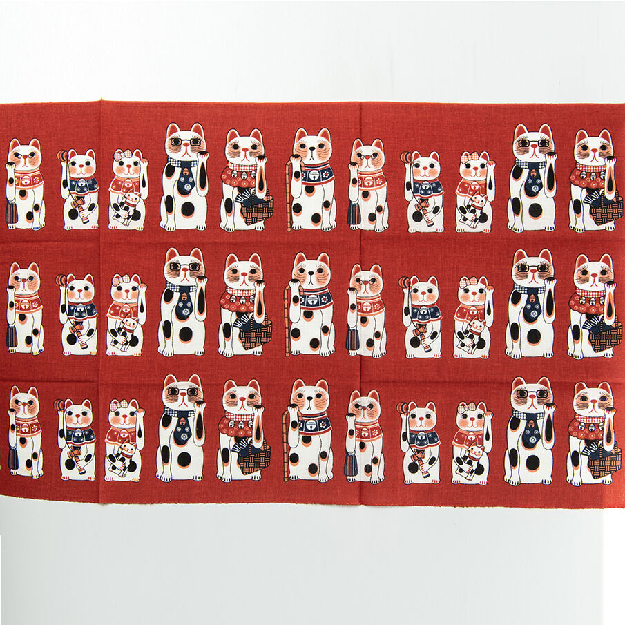 福招き猫手拭い | 増上寺オンラインストア