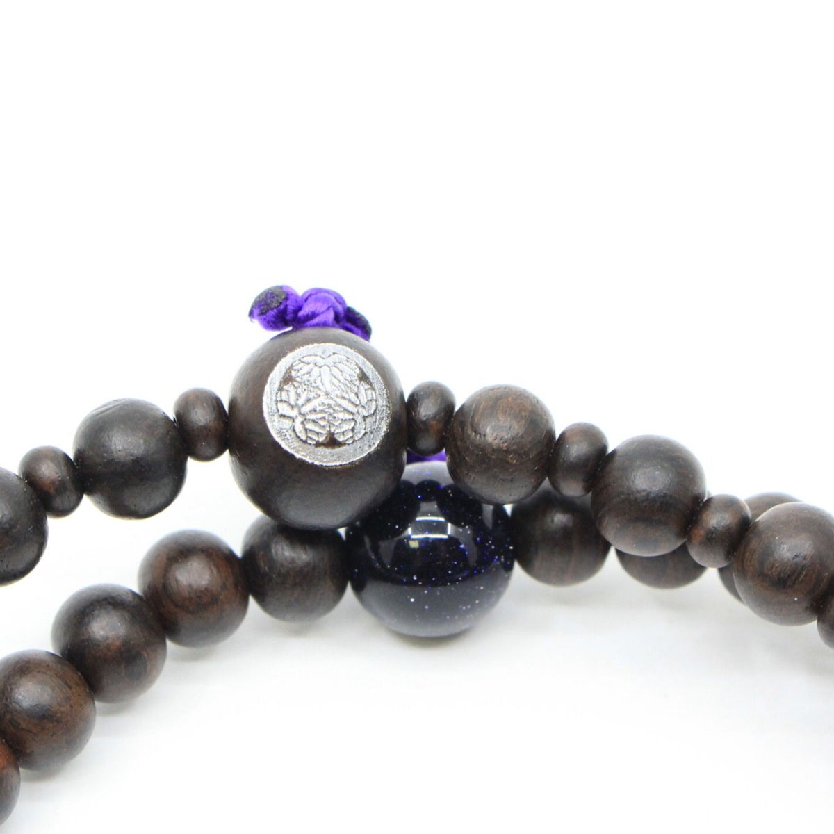 真澄寺悠音精舎落慶記念　お念珠(平成5年3月) 【新品未使用】 〈欅、メノウ〉 真澄寺悠音精舎落慶記念 お念珠(平成5年3月) 【新品未