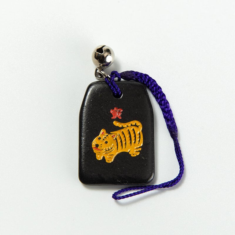 根付　虎親子 寅 干支縁起石根付（赤・紫） | 増上寺オンラインストア