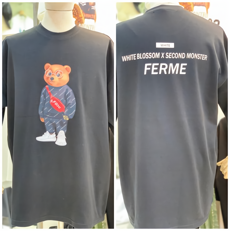 韓国ブランド【MADE BY aSOE 1st】Set Up Style bear T-shirts2（Tシャツ）