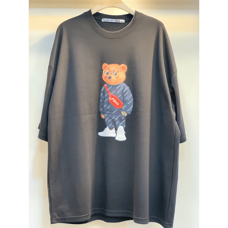 韓国ブランド【MADE BY aSOE 1st】Set Up Style bear T-shi...