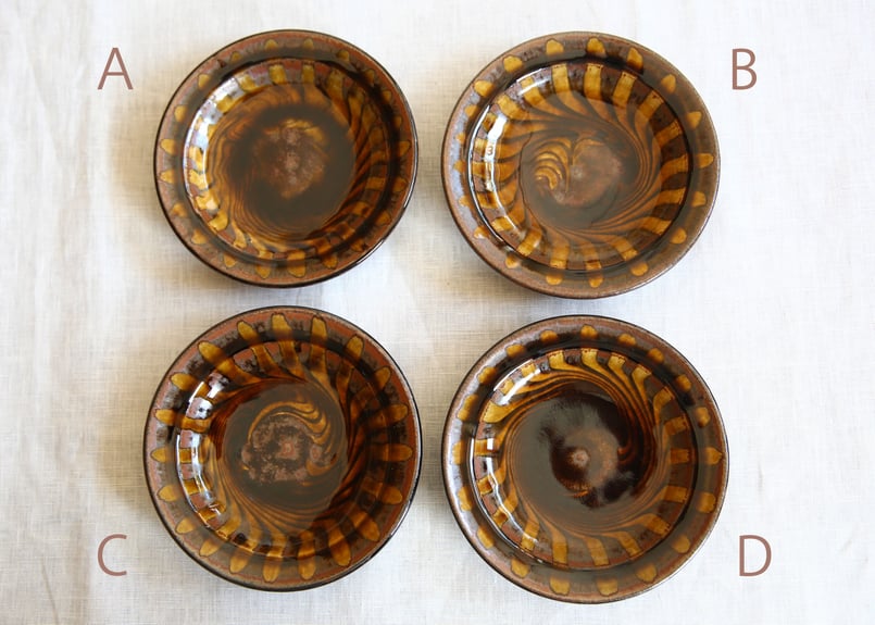 山口和声：やまぽた】五寸皿・黒 | utsuwa mokumoku