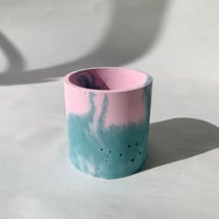 〈handmade〉pot / pink×green