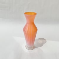 〈vintage〉 orange stripe flower vase