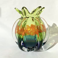 〈vintage〉 orange pop flower vase