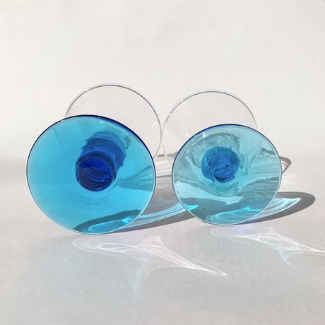 〈vintage〉 blue bubble glass
