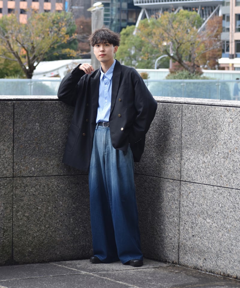 グラデーションデニムパンツ【BLUE】 | Mr.Creape