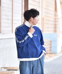 フリンジ切り替えデニム【BLUE】 | Mr.Creape フリンジ切り替えデニム【BLUE】 | Mr.Creape