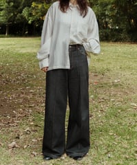 Wide Flare Denim【BLACK】