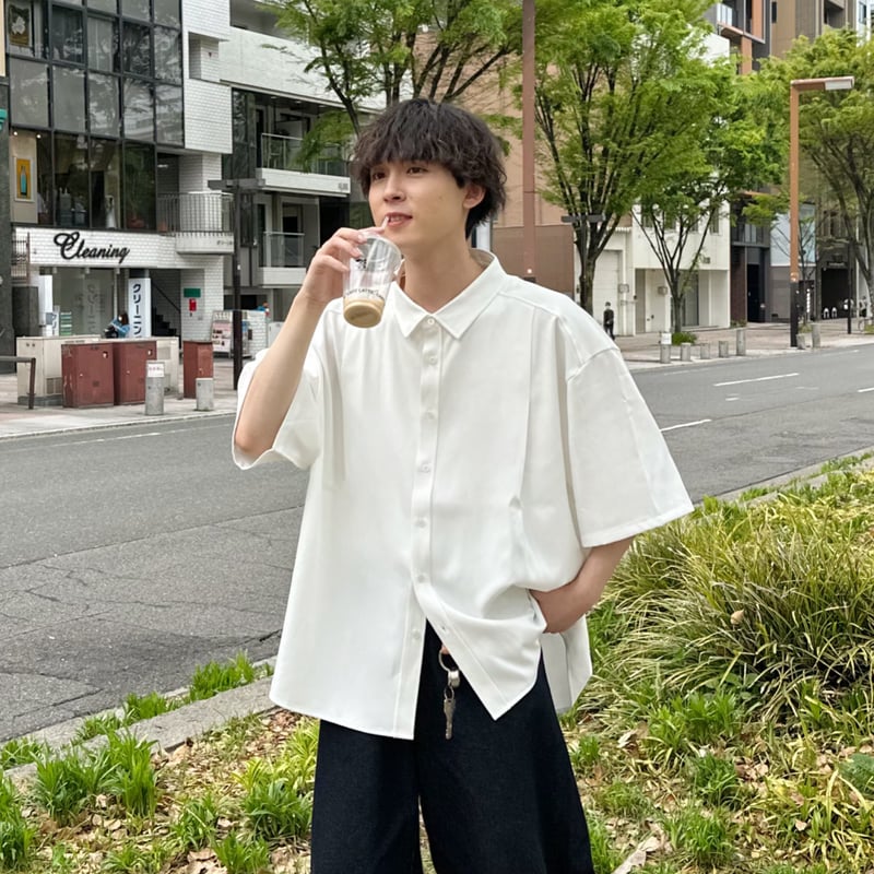 半袖タックシャツ【WHITE】 | Mr.Creape