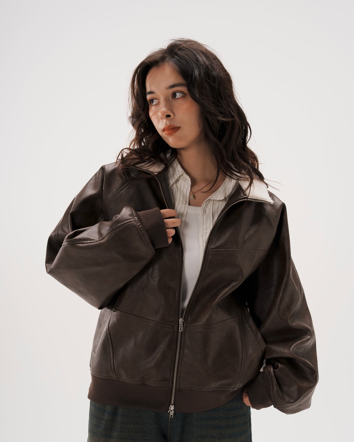 Rider-Inspired Wool Blouson【BROWN】 | Mr.Creape