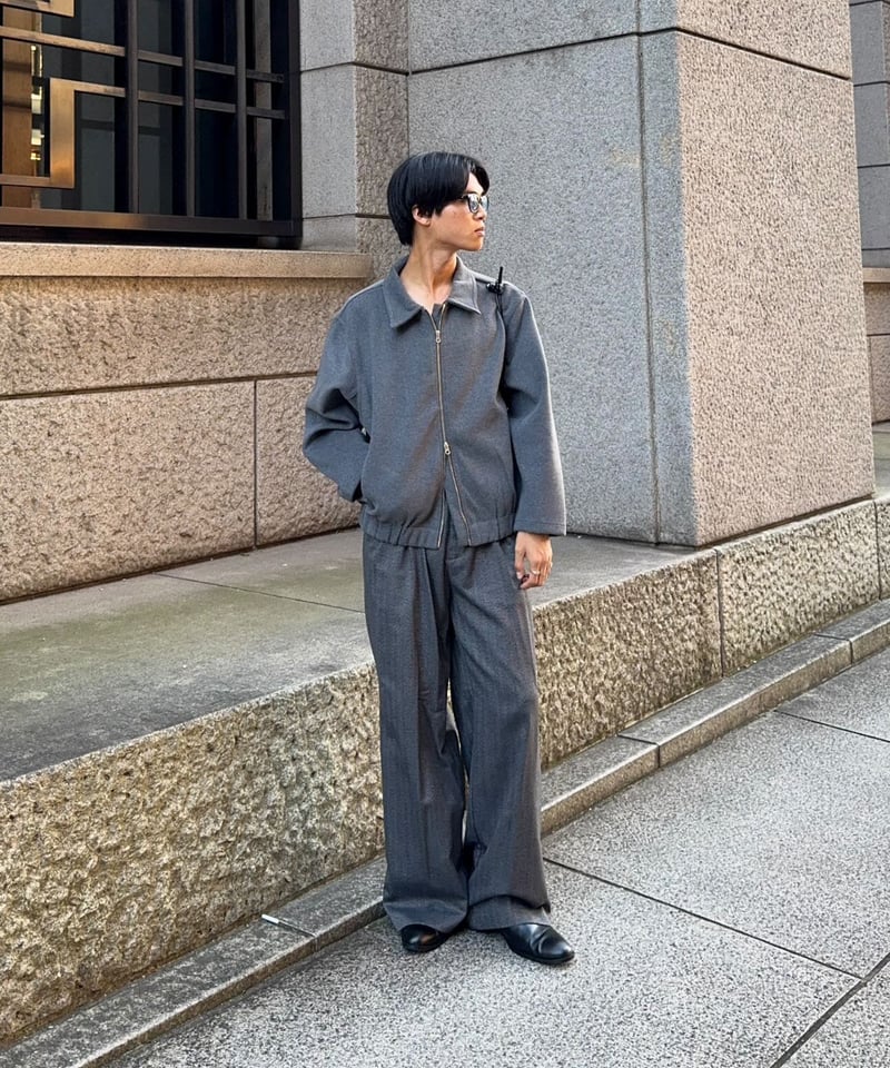 短丈ウールブルゾン【GRAY】 | Mr.Creape 短丈ウールブルゾン【GRAY】 | Mr.Creape