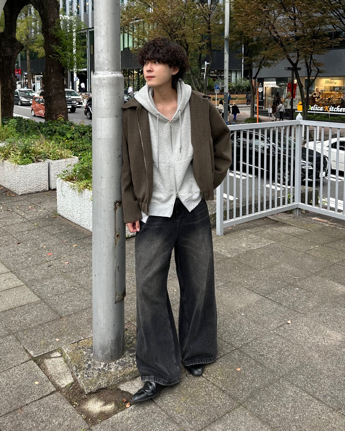 短丈ウールブルゾン【BROWN】 | Mr.Creape 短丈ウールブルゾン【BROWN】 | Mr.Creape