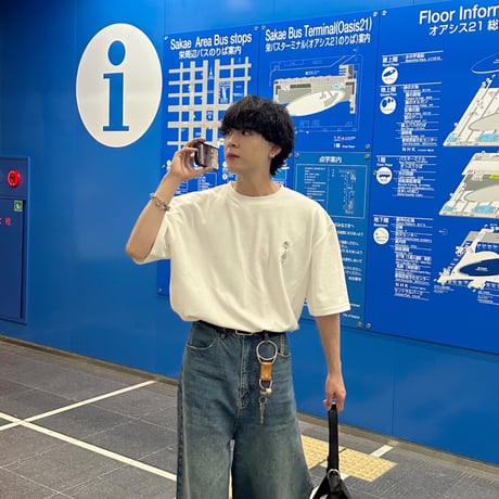 花柄プリントTシャツ【WHITE】