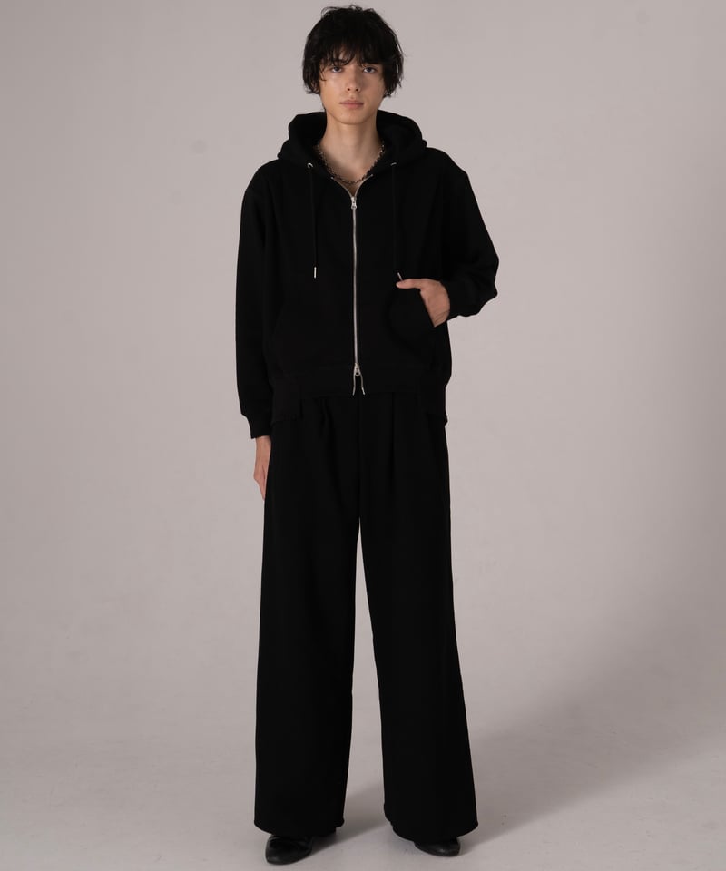 CREEF フレアスウェットパンツ グレー/ブラック ワンフォー