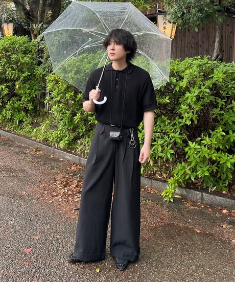 ワイドバギータックスラックス【BLACK】