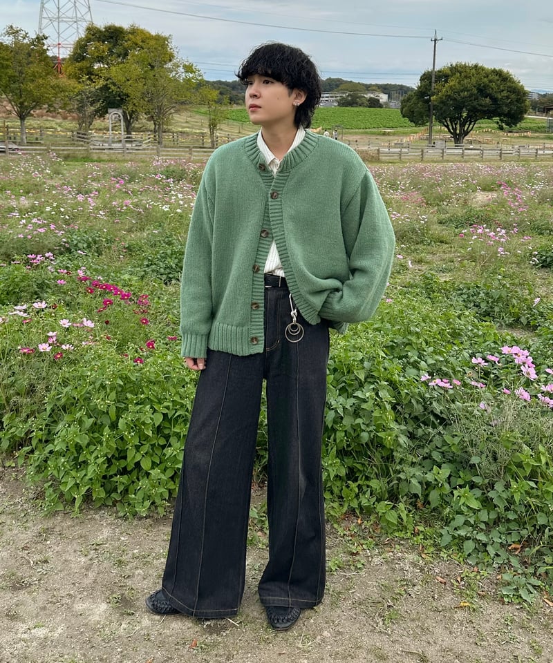 Wide Flare Denim【BLACK】 | Mr.Creape