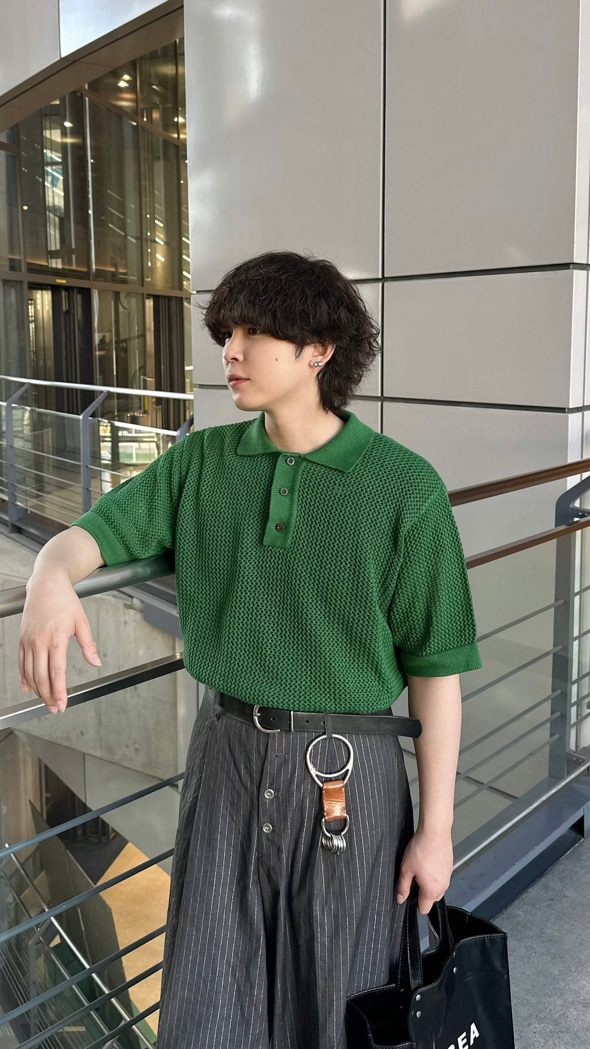 【Maison Margiela】ライン10 透かし編み ポロシャツ improves（インプローブス） ポロシャツ メンズ NULL ヌル 透かし編み