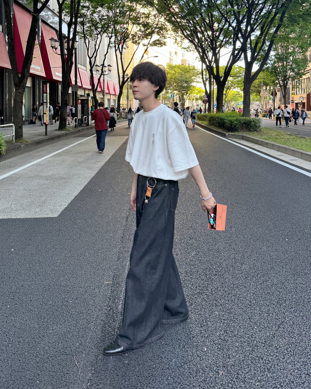 フラワープリント T-SHIRTS-WHITE (SIZE:S) フラワープリントオーバーサイズTシャツ | ファッション通販