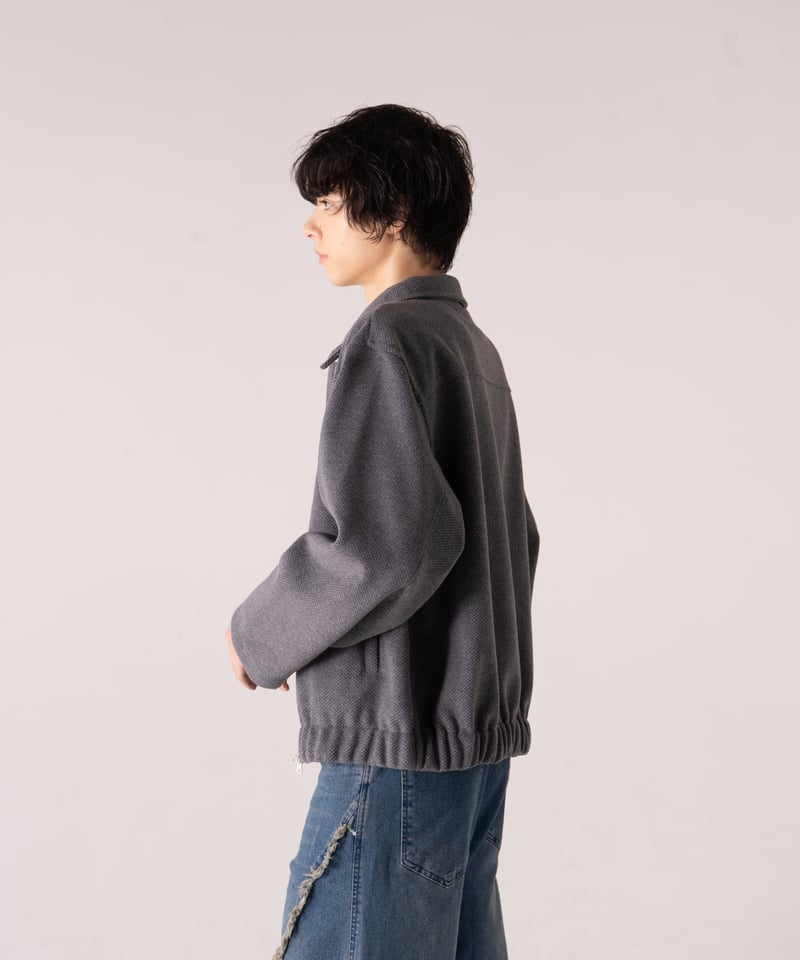 短丈ウールブルゾン【GRAY】 | Mr.Creape