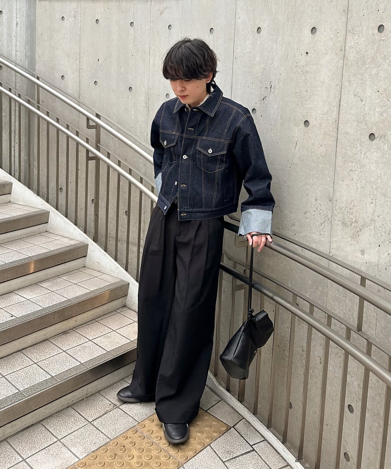 短丈ロールアップデニムジャケット【BLUE】 | Mr.Creape