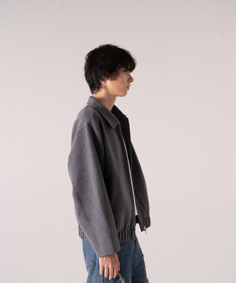 短丈ウールブルゾン【GRAY】 | Mr.Creape 短丈ウールブルゾン【GRAY】 | Mr.Creape