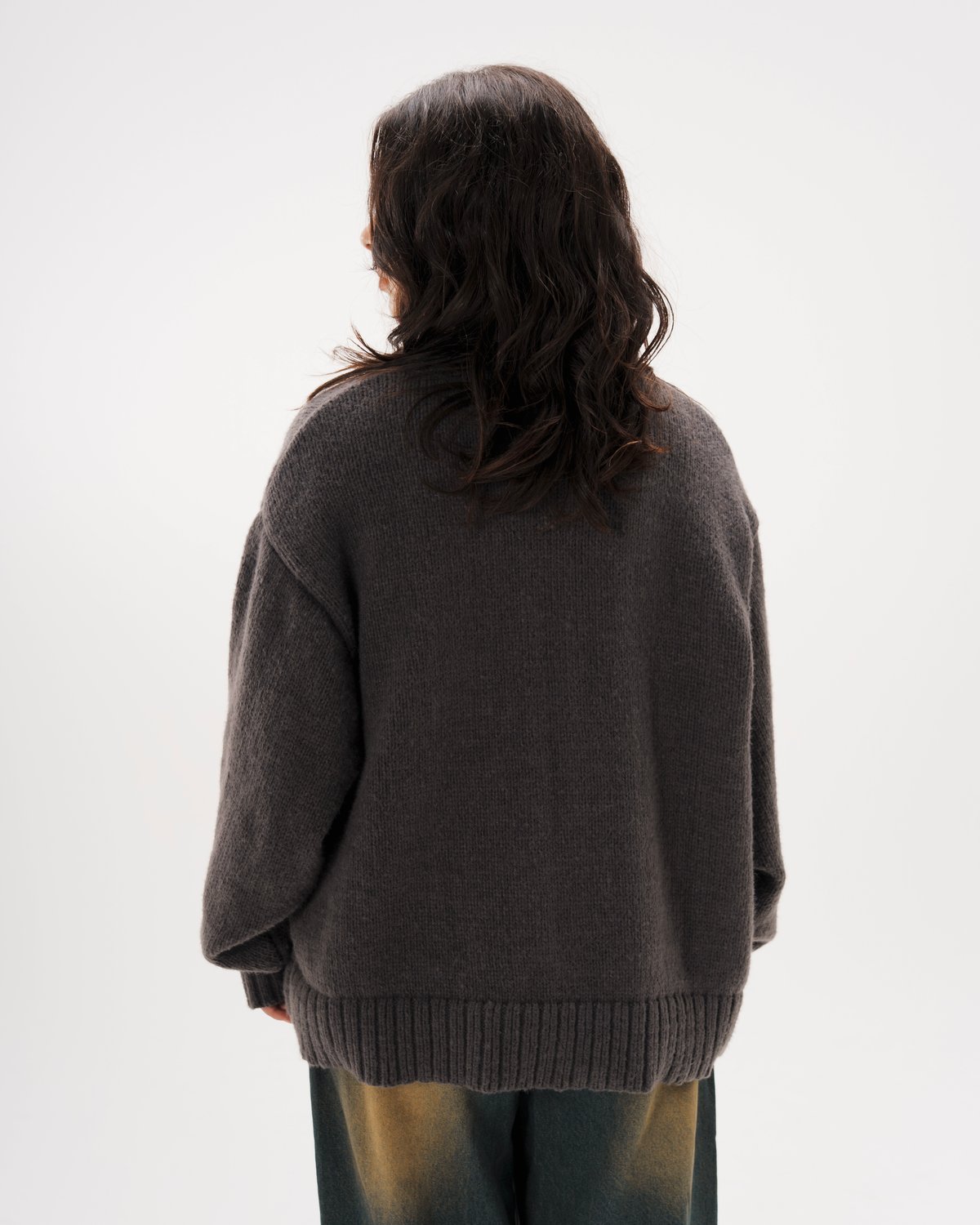 Crew Neck Cardigan【GRAY】 | Mr.Creape