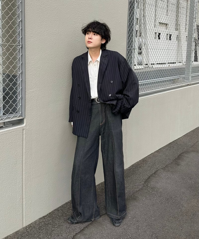 Wide Flare Denim【BLACK】 | Mr.Creape