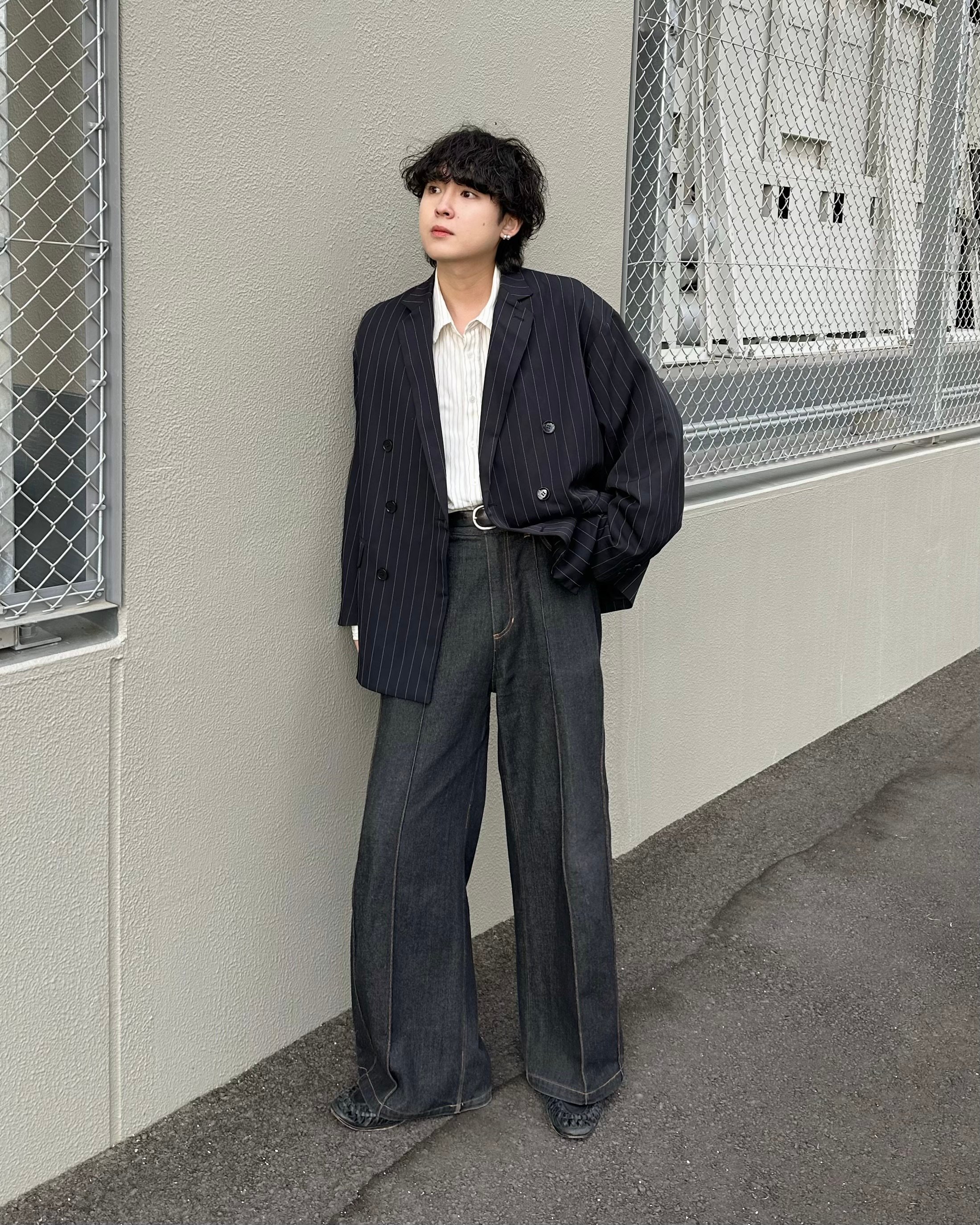 Wide Flare Denim【BLACK】 | Mr.Creape