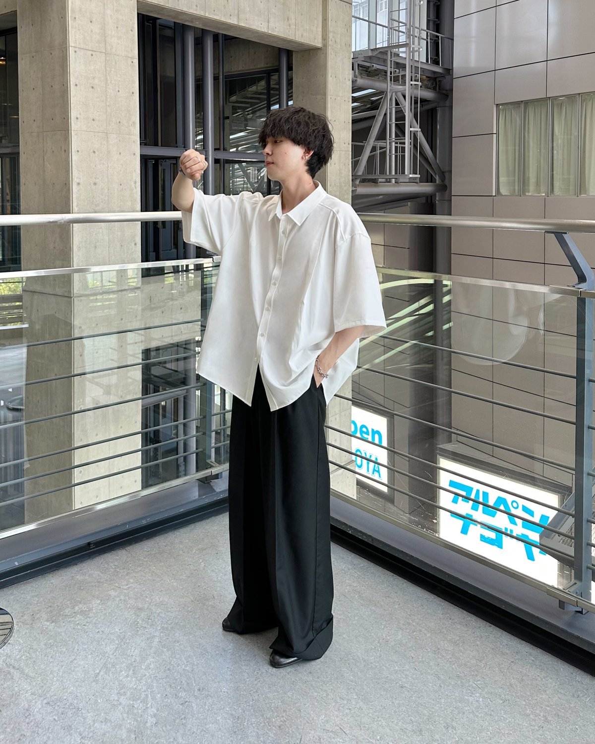 半袖タックシャツ【WHITE】 | Mr.Creape