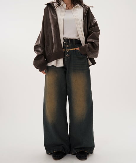 mr.creape 短丈モヘアグラデーションカーディガン 短丈モヘアグラデーションカーディガン【BLACK】 | Mr.Creape