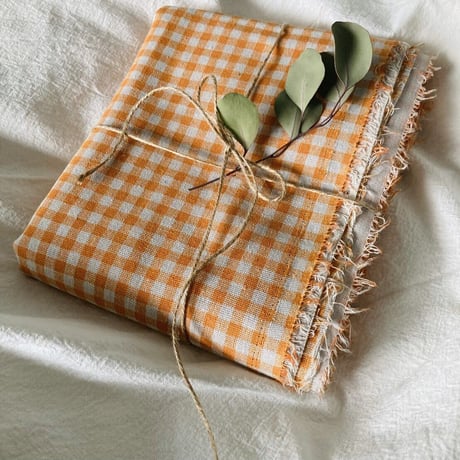 orange plaid multi cloth (M-size)
