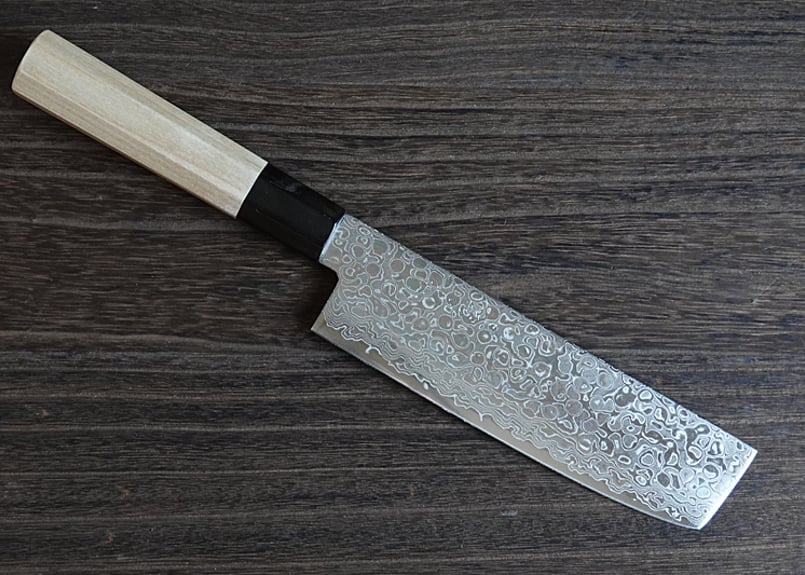 包丁 菜切り包丁 16.5cm (165mm) 関の刃物 ダマスカス 17層 鍛錬 V金10