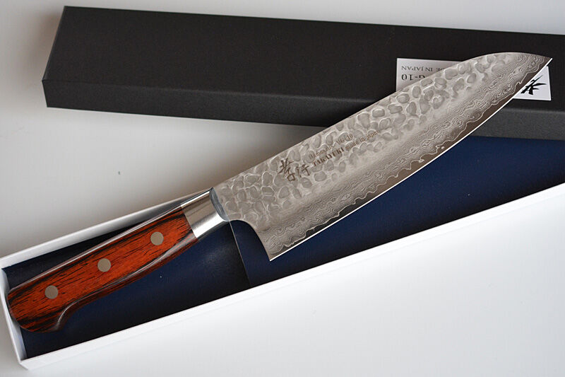 CA006 堺孝行 槌目vg10ダマスカス 三徳包丁 18cm | ビエント工芸・包丁