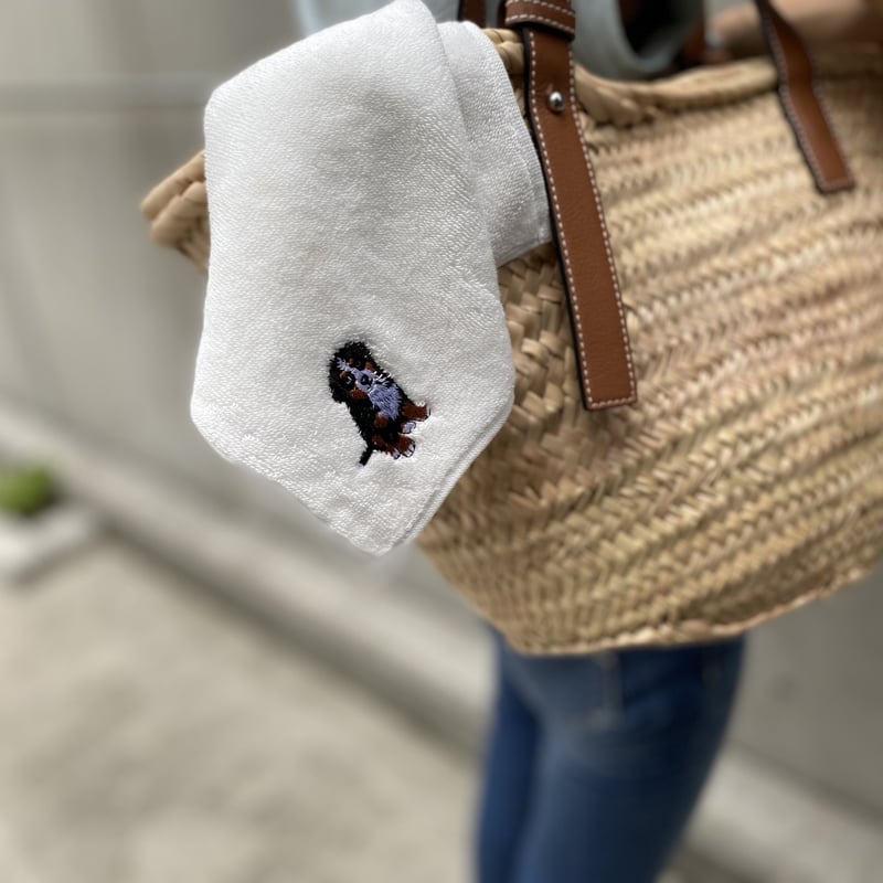 厚手で高品質】今治ハンドタオル ／バーニーズマウンテンドッグ刺繍