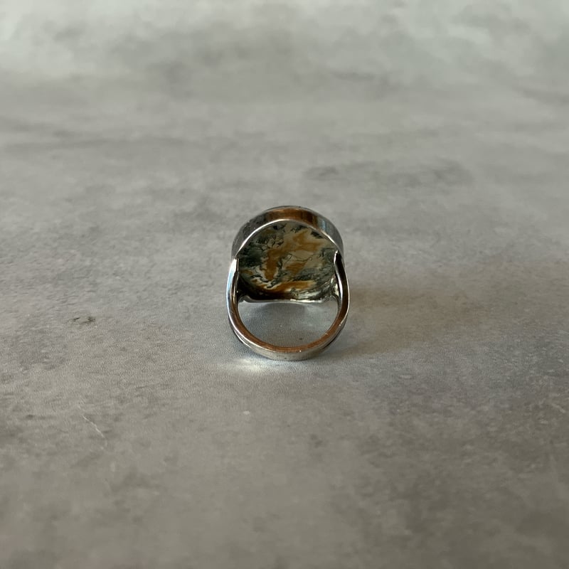 001 ヴィンテージ 「森の思い出」モスアゲートのリング | 134 oldbeauty
