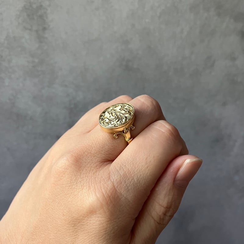 ヴィンテージ 「秘密を隠す」ポイズンリング | 134 oldbeauty 