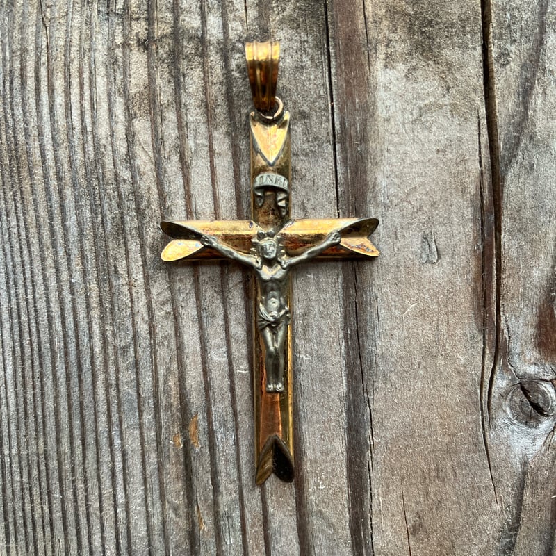 開閉する十字架 イタリアアンティークロザリオ カタコンベの土 聖