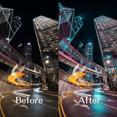 Night Photography Preset CYBER PUNK