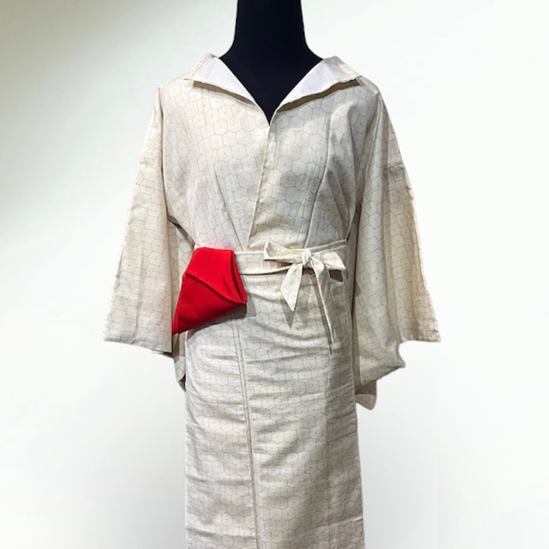 未使用 淡交社 二部式お稽古着「春秋」紺 二部式お稽古着「