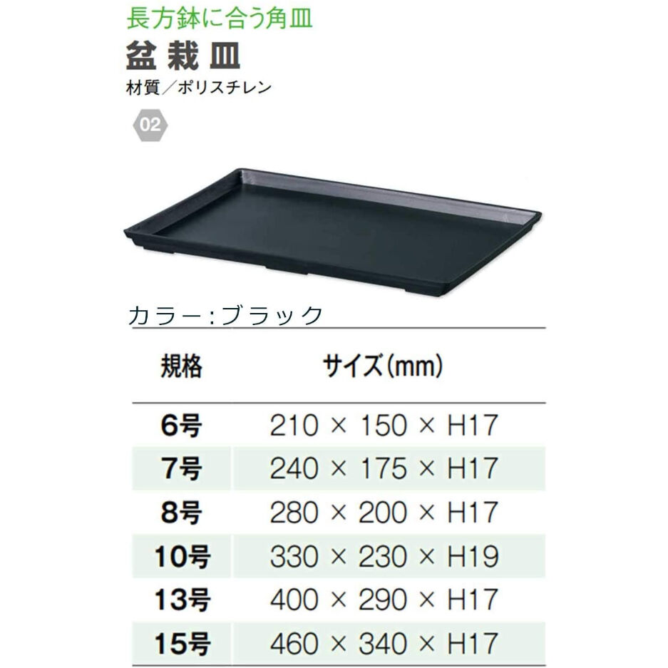 盆栽皿 7号 ブラック大和プラスチック 鉢皿 トレー