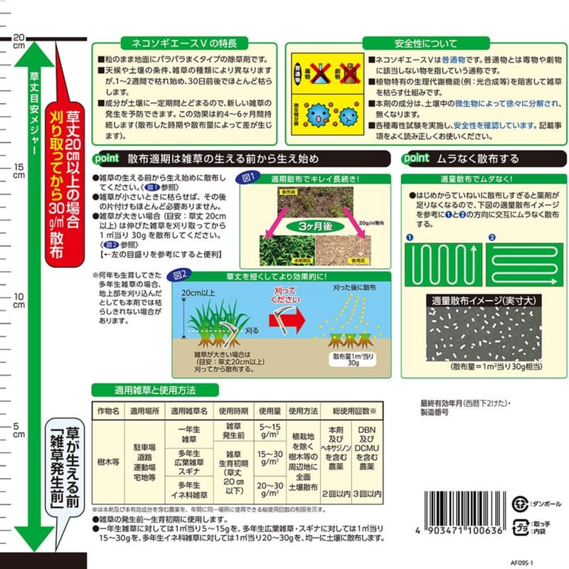 期限23年9月 特価 ネコソギエースＶ粒剤 3kg レインボー薬品