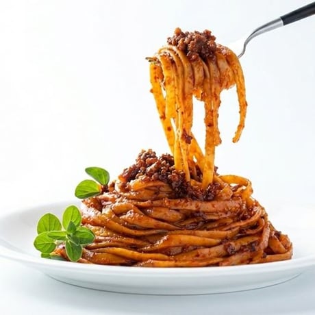 【TSP045】麺QUICK　牛挽肉100％　濃厚ボロネーゼ　1人前　平打ちリングイネ使用