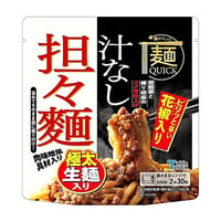【レンジ2分30秒の本格麺】麺が入った麺QUICK　甜麺醤と練りごまのコク旨仕上げ　極太生麺入り　肉味噌風具材入り汁なし担々麺　1人前