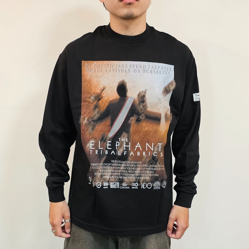 ☆elephant fabricsエレファブ 1店舗限定 物凄い 思想家 手刷りTシャツ