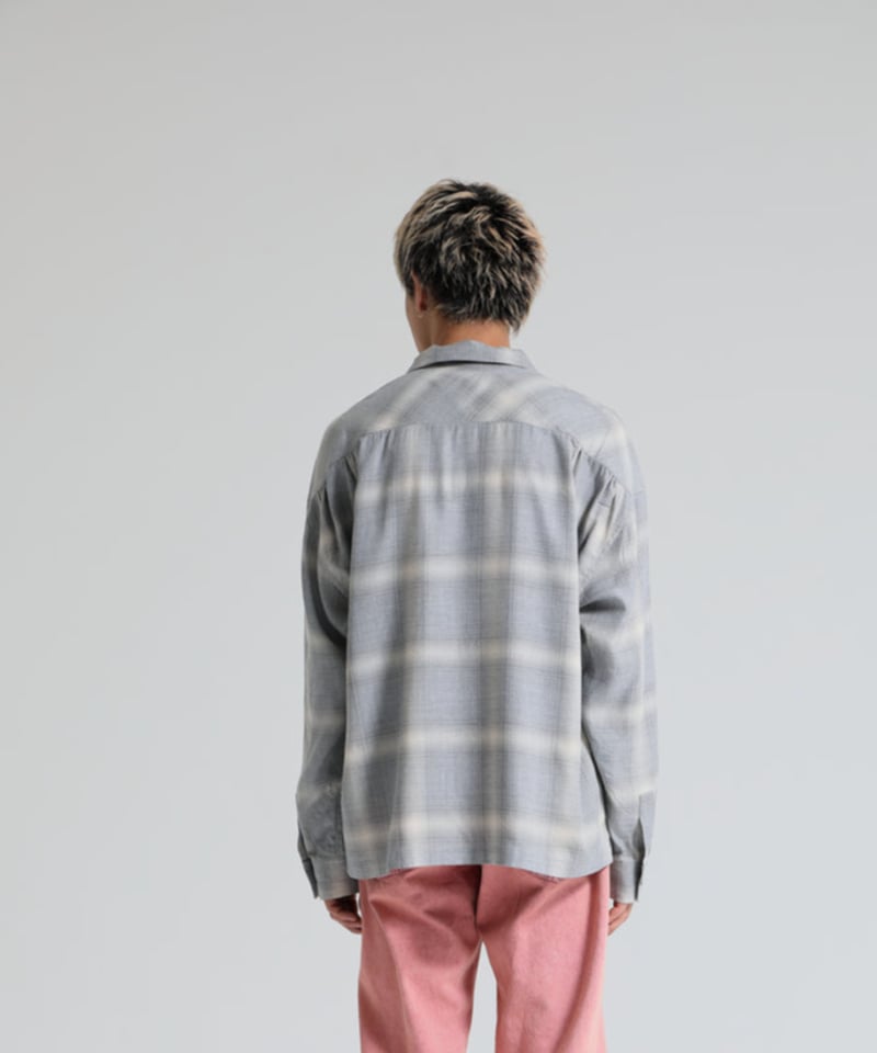 DELUXE デラックス PONTIAC オンブレチェックオープンカラーシャツ DELUXE (デラックス) PONTIAC (オンブレチェックオープンカラーシャツ