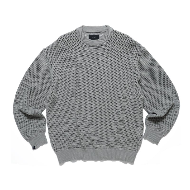 DELUXE デラックス JUNGLE コットンクルーネックニット ブラック M DELUXE / デラックス | JUNGLE | コットンクルーネック