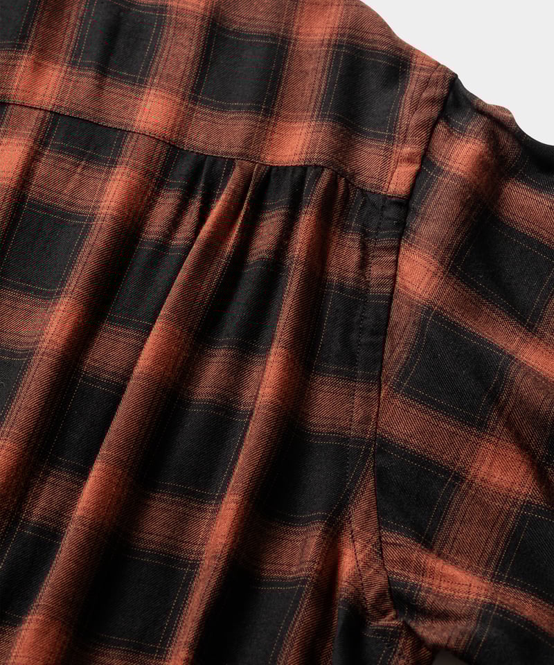 トップス TIGHTBOOTH PLAID HALF ZIP L/S SHIRTBROWN TIGHTBOOTH | タイトブース | PLAID HALF ZIP L/S SHIRT