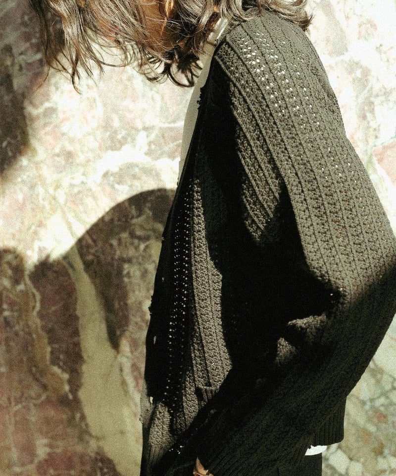 DELUXE デラックス コットンダメージカーディガン DELUXE (デラックス) SAVAGE BREED(コットンダメージカーディガン